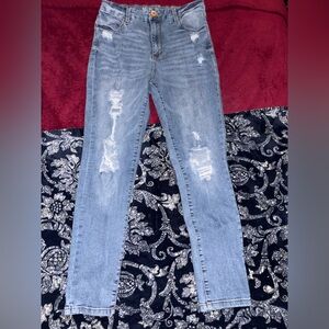 No Boundaries Light Blue Distressed Skinny Jeans